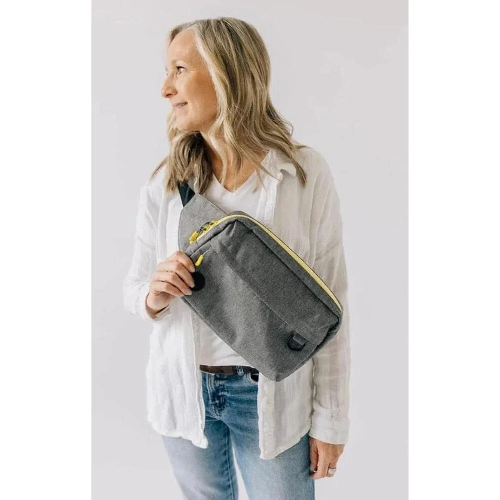 Tushbaby The Pack Crossbody Belt Bag Grey Unisex NWT Versatile